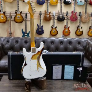 Fender Custom Shop Wild West White Lightning Stratocaster HSS Floyd Rose Rosewood Board 22 Frets Heavy Relic 3 Tone Sunburst - Image 9