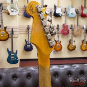 Fender Custom Shop Wild West White Lightning Stratocaster HSS Floyd Rose Rosewood Board 22 Frets Heavy Relic 3 Tone Sunburst - Image 10