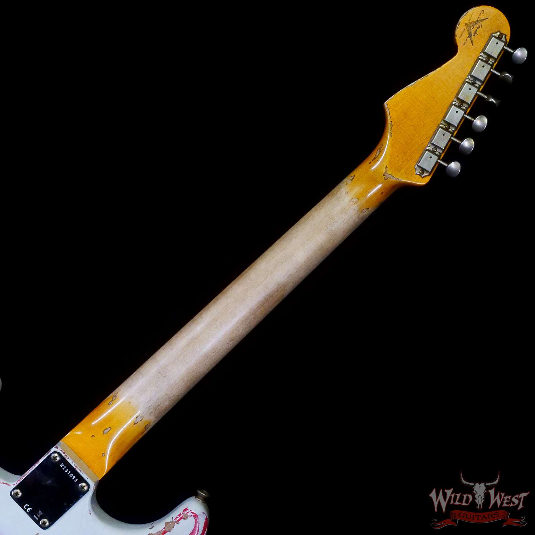 fendercs-wl-fr-hsh-r131034-c3__wwg.jpg Fender Custom Shop Wild West White Lightning Stratocaster HSH Floyd Rose Maple Board 22 Frets Heavy Relic Fiesta Red 7.60 Pounds - Image 5