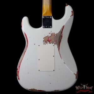 Fender Custom Shop White Lightning Straocastser Floyd Rose HSS Maple Neck 22 Frets Torino Red - Image 6