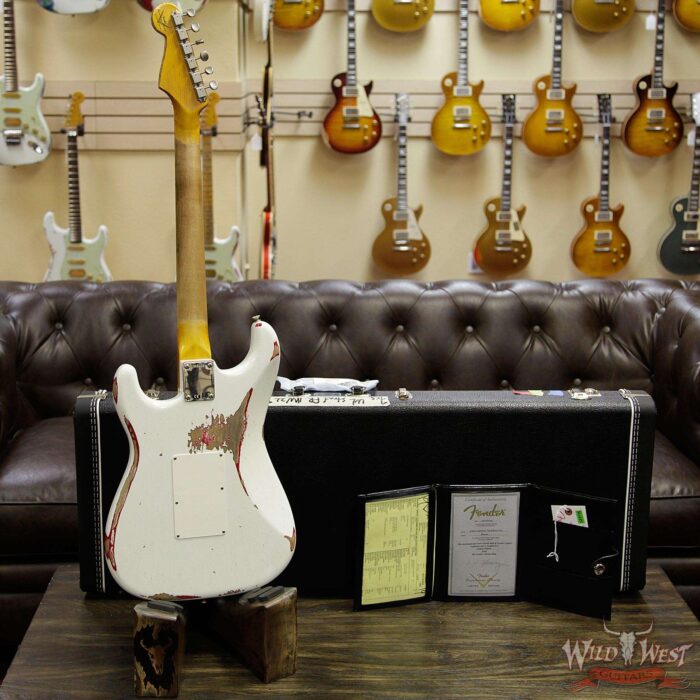 Fender Custom Shop White Lightning Straocastser Floyd Rose HSS Maple Neck 22 Frets Torino Red - Image 13