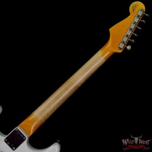 Fender Custom Shop Wild West White Lightning Stratocaster HSS Floyd Rose Rosewood Board 22 Frets Heavy Relic Fiesta Red - Image 5