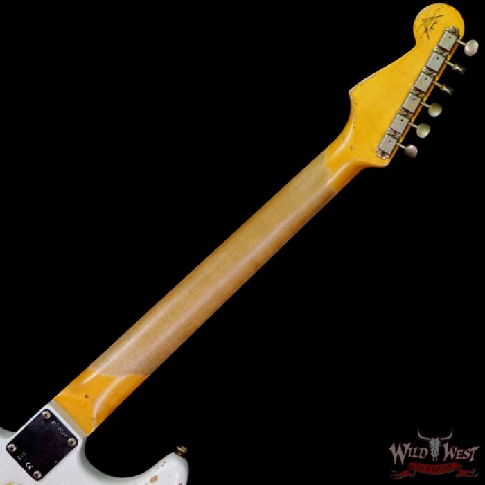 Fender Custom Shop Wild West White Lightning 2.0 Stratocaster HSS Rosewood Board 22 Frets Heavy Relic Graffiti Yellow - Image 5
