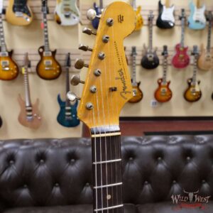 Fender Custom Shop Wild West White Lightning 2.0 Stratocaster HSS Rosewood Board 22 Frets Heavy Relic Graffiti Yellow - Image 7