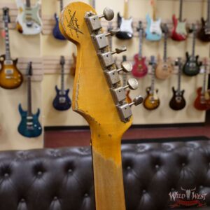 Fender Custom Shop Wild West White Lightning 2.0 Stratocaster HSS Rosewood Board 22 Frets Heavy Relic Graffiti Yellow - Image 10