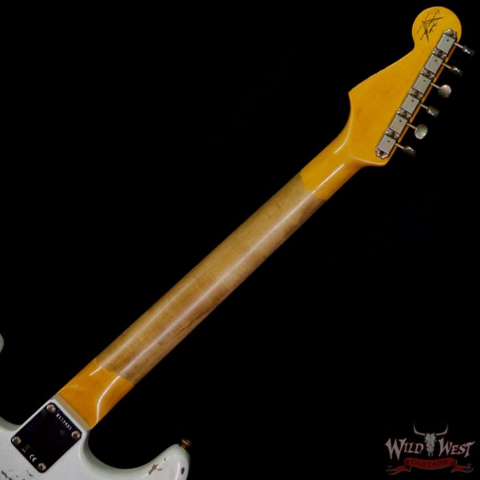 Fender Custom Shop Wild West White Lightning 2.0 Stratocaster HSS Maple Board 22 Frets Heavy Relic Lake Placid Blue - Image 5