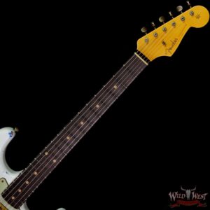 Fender Custom Shop Wild West White Lightning 2.0 Stratocaster HSS Rosewood Board 21 Frets Heavy Relic Lake Placid Blue - Image 4