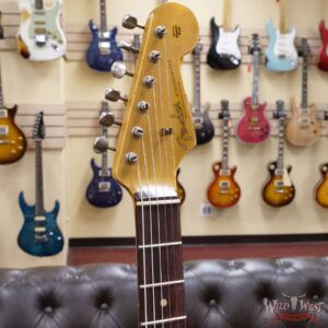 Fender Custom Shop Wild West White Lightning 2.0 Stratocaster HSS Rosewood Board 22 Frets Heavy Relic Pink Paisley - Image 7