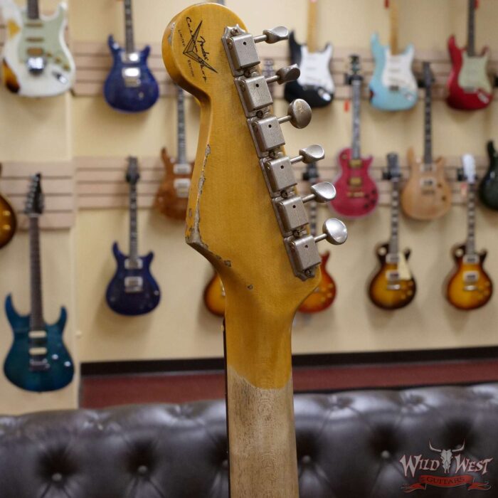 Fender Custom Shop Wild West White Lightning 2.0 Stratocaster HSS Rosewood Board 22 Frets Heavy Relic Pink Paisley - Image 10
