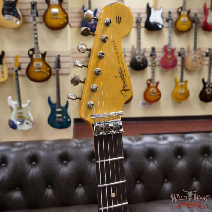 Fender Custom Shop Wild West Black Lightning Stratocaster HSS Floyd Rose Rosewood Board 22 Frets Heavy Relic 3 Tone Sunburst - Image 7