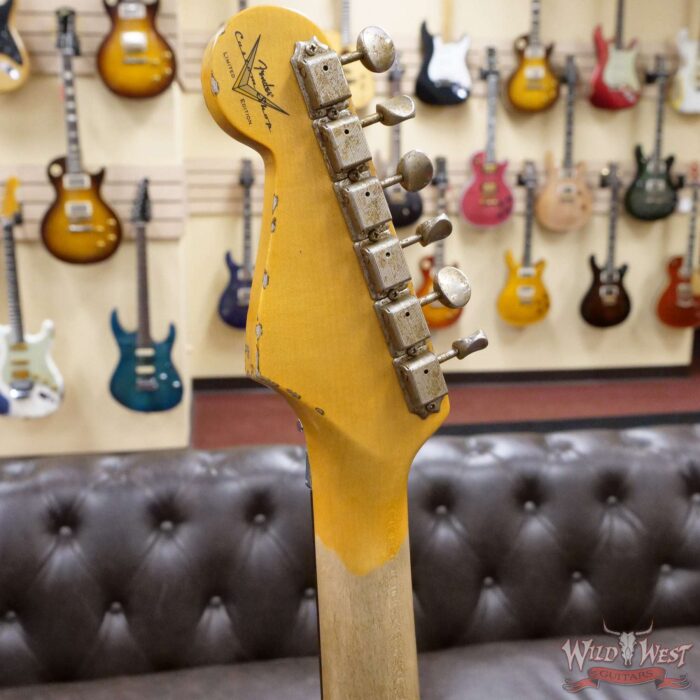 Fender Custom Shop Wild West Black Lightning Stratocaster HSS Floyd Rose Rosewood Board 22 Frets Heavy Relic 3 Tone Sunburst - Image 10