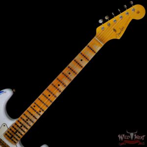 Fender Custom Shop Wild West White Lightning 2.0 Stratocaster HSS Maple Board 21 Frets Heavy Relic Lake Placid Blue - Image 4