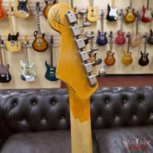 Fender Custom Shop Wild West White Lightning 2.0 Stratocaster HSS Maple Board 21 Frets Heavy Relic Lake Placid Blue - Image 10