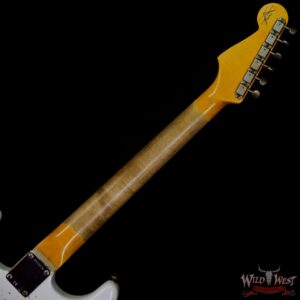 Fender Custom Shop Wild West White Lightning 2.0 Stratocaster HSS Rosewood Board 21 Frets Heavy Relic Graffiti Yellow - Image 5