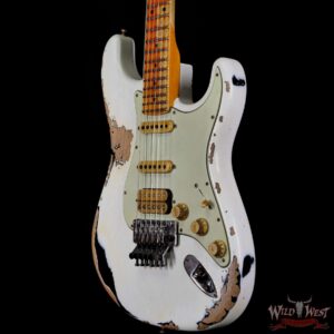 Fender Custom Shop Wild West White Lightning Stratocaster Floyd Rose Heavy Relic Maple Fingeboard Black - Image 2