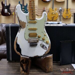 Fender Custom Shop Wild West White Lightning Stratocaster Floyd Rose Heavy Relic Maple Fingeboard Black - Image 8