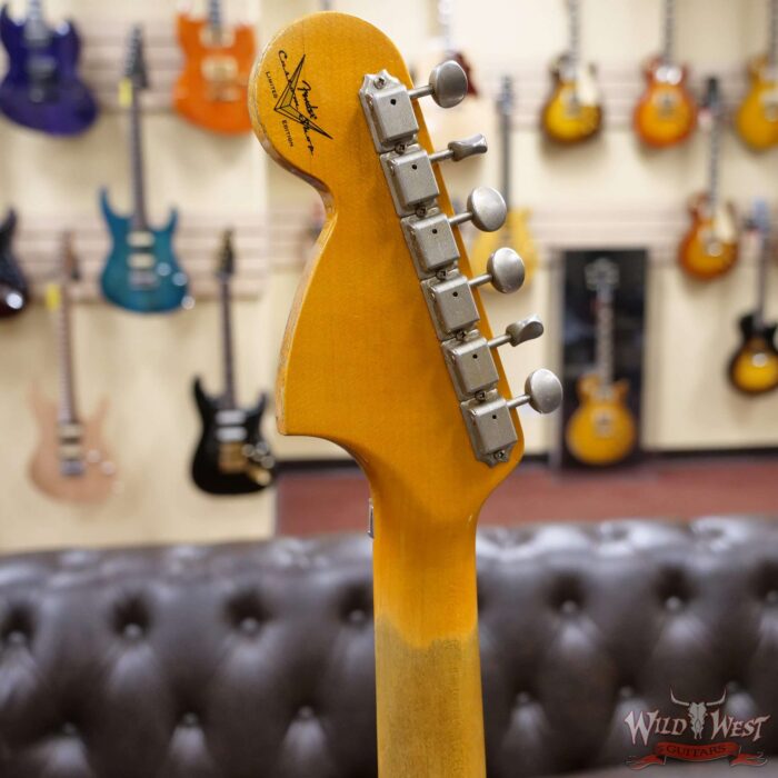 Fender Custom Shop Wild West White Lightning Stratocaster Floyd Rose Heavy Relic Maple Fingeboard Black - Image 11