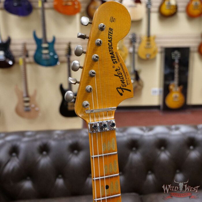 Fender Custom Shop Wild West White Lightning Stratocaster Floyd Rose Heavy Relic Maple Fingeboard Black - Image 7