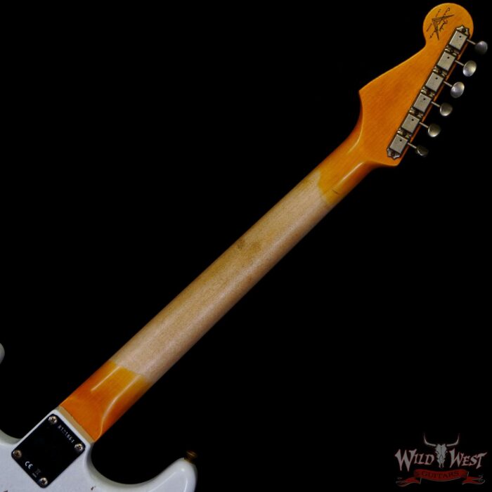 Fender Custom Shop Wild West White Lightning 2.0 Stratocaster HSS Rosewood Board 22 Frets Heavy Relic Fiesta Red - Image 5