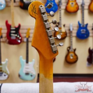Fender Custom Shop Wild West White Lightning 2.0 Stratocaster HSS Rosewood Board 22 Frets Heavy Relic Fiesta Red - Image 10