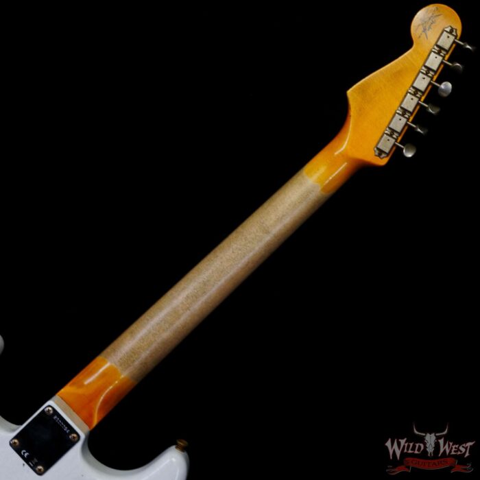 Fender Custom Shop Wild West White Lightning 2.0 Stratocaster HSS Maple Board 22 Frets Heavy Relic Fiesta Red - Image 5