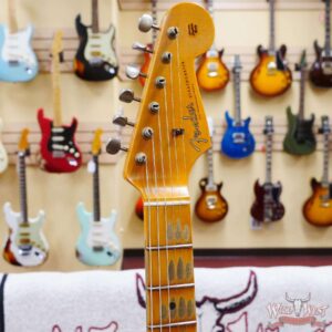 Fender Custom Shop Wild West White Lightning 2.0 Stratocaster HSS Maple Board 22 Frets Heavy Relic Fiesta Red - Image 7