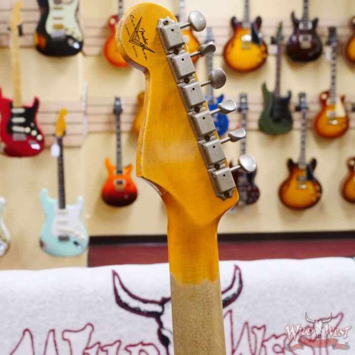 Fender Custom Shop Wild West White Lightning 2.0 Stratocaster HSS Maple Board 22 Frets Heavy Relic Fiesta Red - Image 10
