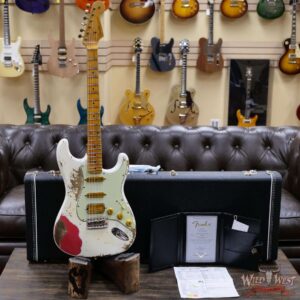 Fender Custom Shop Wild West White Lightning Stratocaster 2.0 Heavy Relic Maple Board Fiesta Red - Image 5