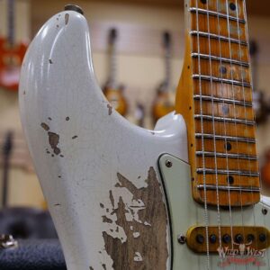 Fender Custom Shop Wild West White Lightning Stratocaster 2.0 Heavy Relic Maple Board Fiesta Red - Image 7