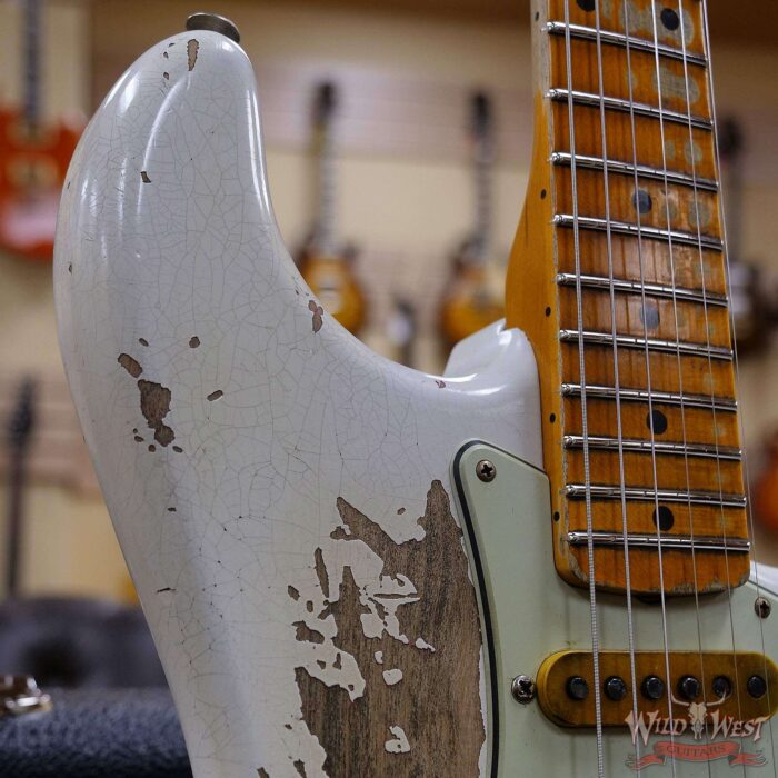 Fender Custom Shop Wild West White Lightning Stratocaster 2.0 Heavy Relic Maple Board Fiesta Red - Image 7