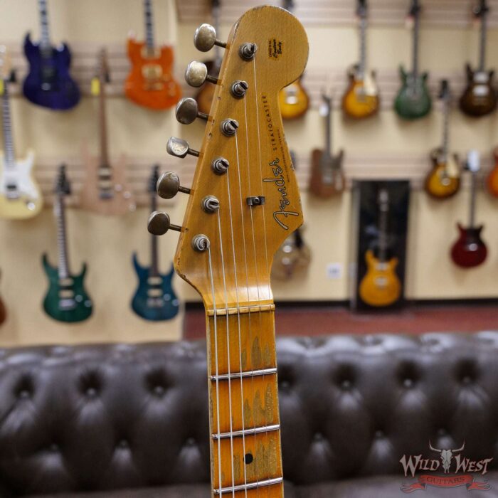 Fender Custom Shop Wild West White Lightning Stratocaster 2.0 Heavy Relic Maple Board Fiesta Red - Image 6