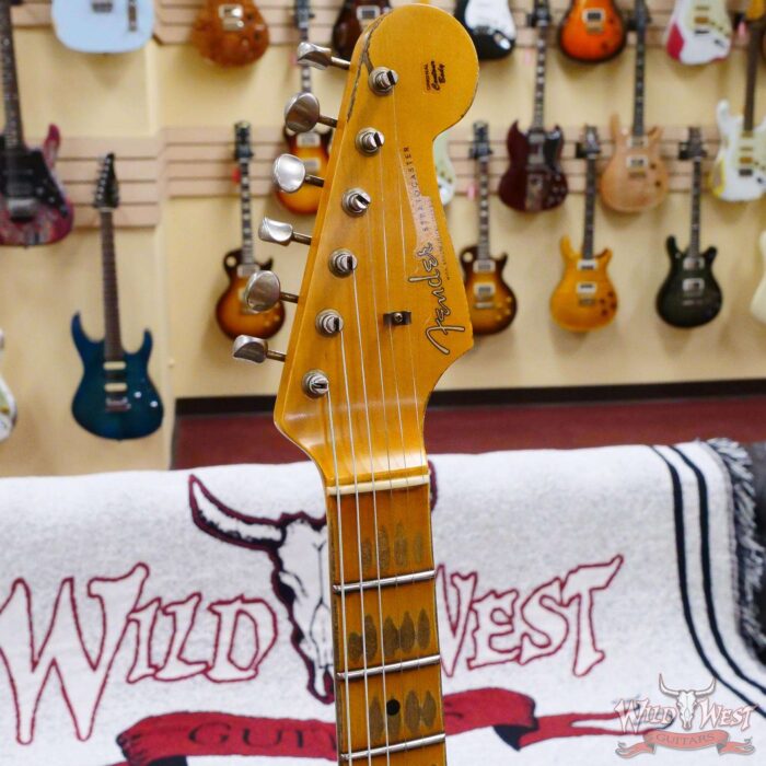 Fender Custom Shop Wild West White Lightning 2.0 Stratocaster HSS Maple Board 21 Frets Heavy Relic Graffiti Yellow - Image 7