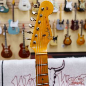 Fender Custom Shop Wild West White Lightning 2.0 Stratocaster HSS Maple Board 21 Frets Heavy Relic Lake Placid Blue - Image 7