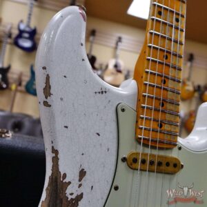 Fender Custom Shop Wild West White Lightning Stratocaster 2.0 Heavy Relic Maple Fingeboard Fiesta Red - Image 9