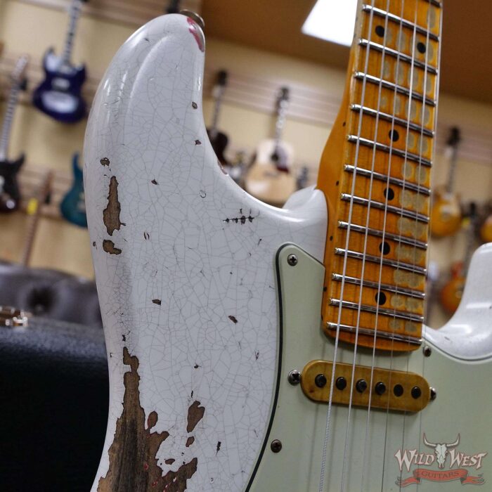 Fender Custom Shop Wild West White Lightning Stratocaster 2.0 Heavy Relic Maple Fingeboard Fiesta Red - Image 9