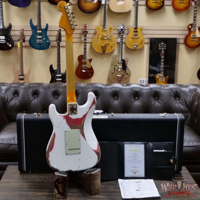 Fender Custom Shop Wild West White Lightning Stratocaster 2.0 Heavy Relic Maple Fingeboard Fiesta Red - Image 10