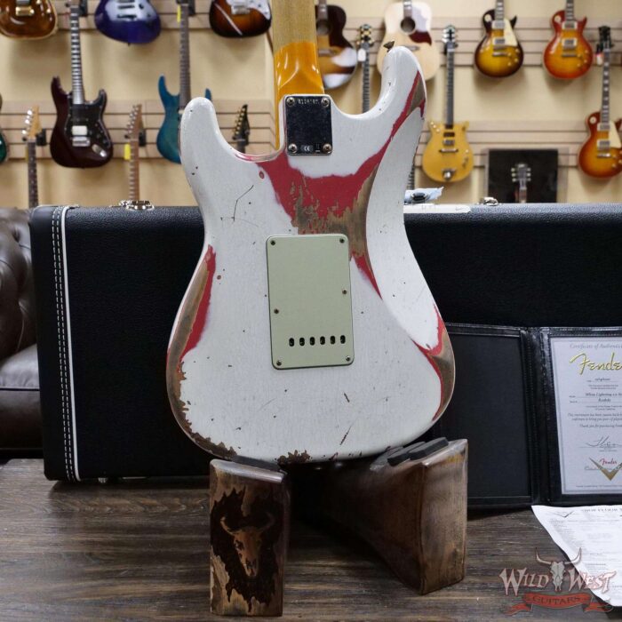 Fender Custom Shop Wild West White Lightning Stratocaster 2.0 Heavy Relic Maple Fingeboard Fiesta Red - Image 12