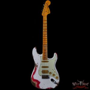 Fender Custom Shop Wild West White Lightning Stratocaster 2.0 Heavy Relic Maple Fingeboard Fiesta Red - Image 3