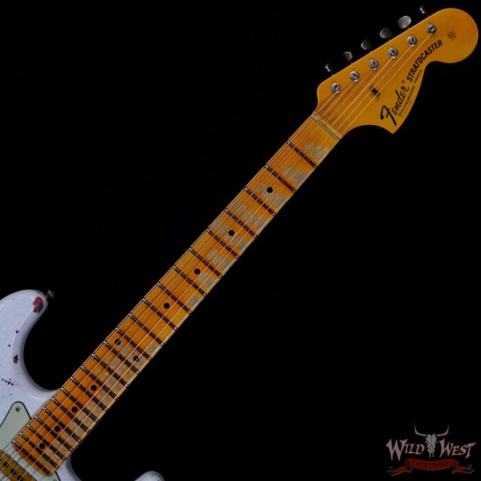 Fender Custom Shop Wild West White Lightning Stratocaster 2.0 Heavy Relic Maple Fingeboard Fiesta Red - Image 4