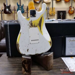 Fender Custom Shop Wild West White Lightning Stratocaster 2.0 Heavy Relic Maple Fingeboard Graffiti Yellow - Image 12