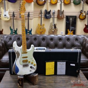 Fender Custom Shop Wild West White Lightning Stratocaster 2.0 Heavy Relic Maple Fingeboard Lake Placid Blue - Image 6