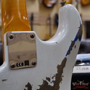 Fender Custom Shop Wild West White Lightning Stratocaster 2.0 Heavy Relic Maple Fingeboard Lake Placid Blue - Image 12