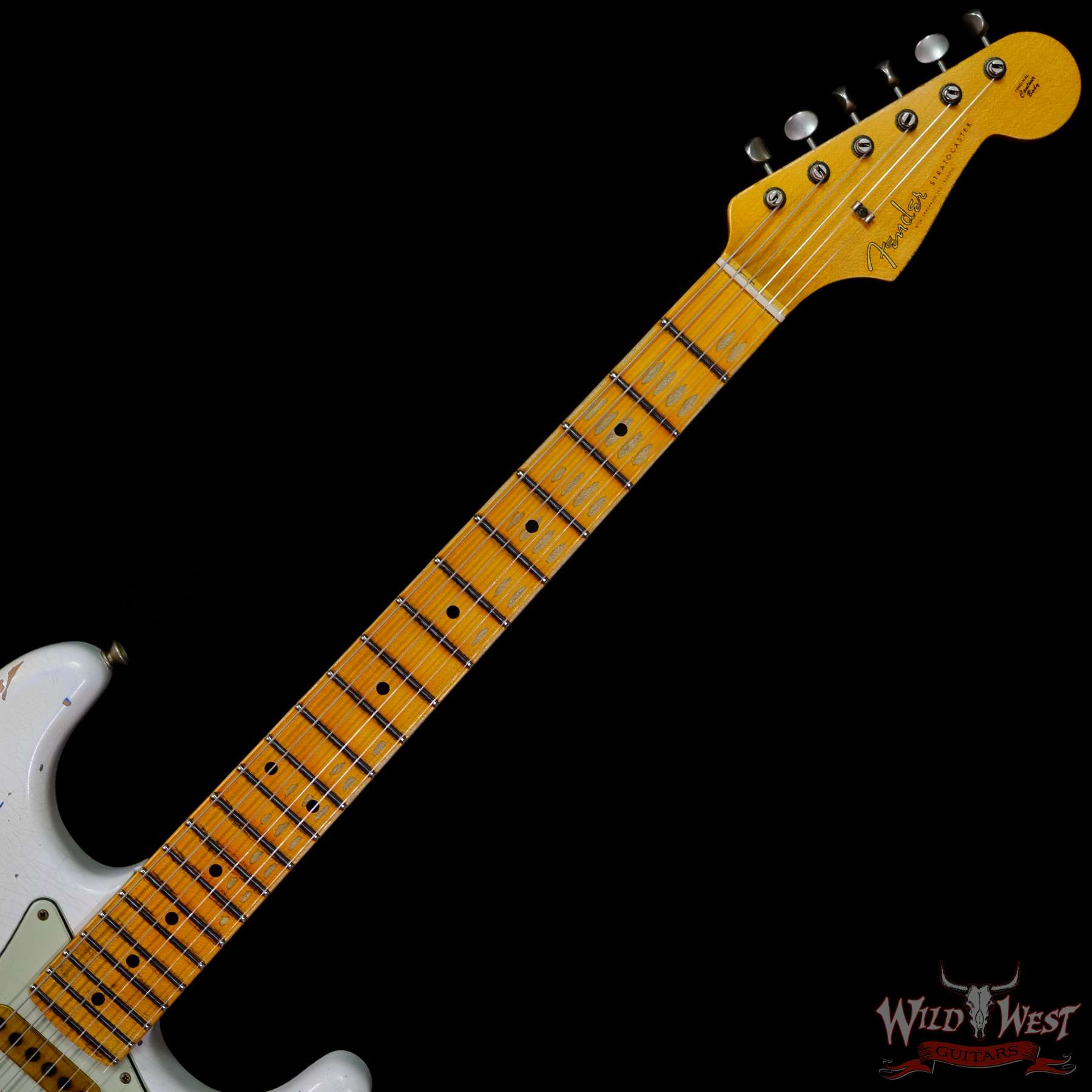 fendercs-wl2-mn22-lpb-r110493-nf__wwg.jpg Fender Custom Shop Wild West White Lightning Stratocaster 2.0 Heavy Relic Maple Fingeboard Lake Placid Blue - Image 4