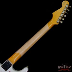 Fender Custom Shop Wild West White Lightning Stratocaster 2.0 Heavy Relic 22 Frets Maple Fingeboard Pink Paisley - Image 5