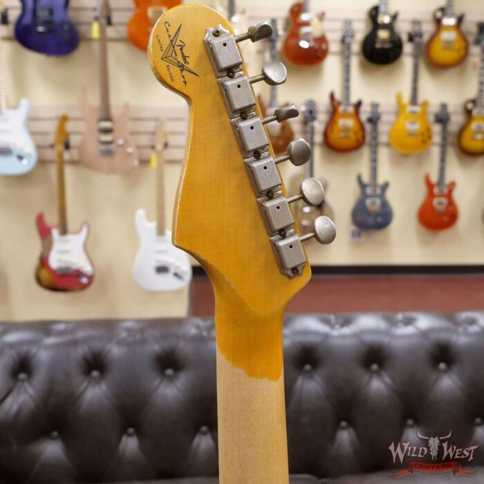 Fender Custom Shop Wild West White Lightning Stratocaster 2.0 Heavy Relic 22 Frets Maple Fingeboard Pink Paisley - Image 11