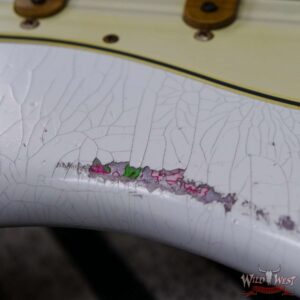 Fender Custom Shop Wild West White Lightning 2.0 Stratocaster HSS Rosewood Board 21 Frets Heavy Relic Pink Paisley - Image 9