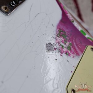 Fender Custom Shop Wild West White Lightning 2.0 Stratocaster HSS Rosewood Board 21 Frets Heavy Relic Pink Paisley - Image 13