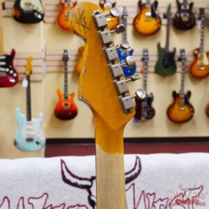 Fender Custom Shop Wild West White Lightning 2.0 Stratocaster HSS Rosewood Board 22 Frets Heavy Relic Pink Paisley - Image 10