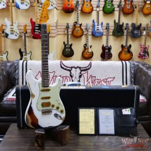 Fender Custom Shop Wild West White Lightning 2.0 Stratocaster HSS Rosewood Board 21 Frets Heavy Relic 3 Tone Sunburst - Image 6