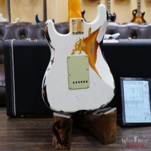 Fender Custom Shop Wild West White Lightning 2.0 Stratocaster HSS Maple Board 21 Frets Heavy Relic 2 Tone Sunburst - Image 11